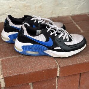 Nike Air Max Black & White with Blue Accents Sneakers